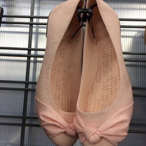 Time and Tru Pink Flats with Bows